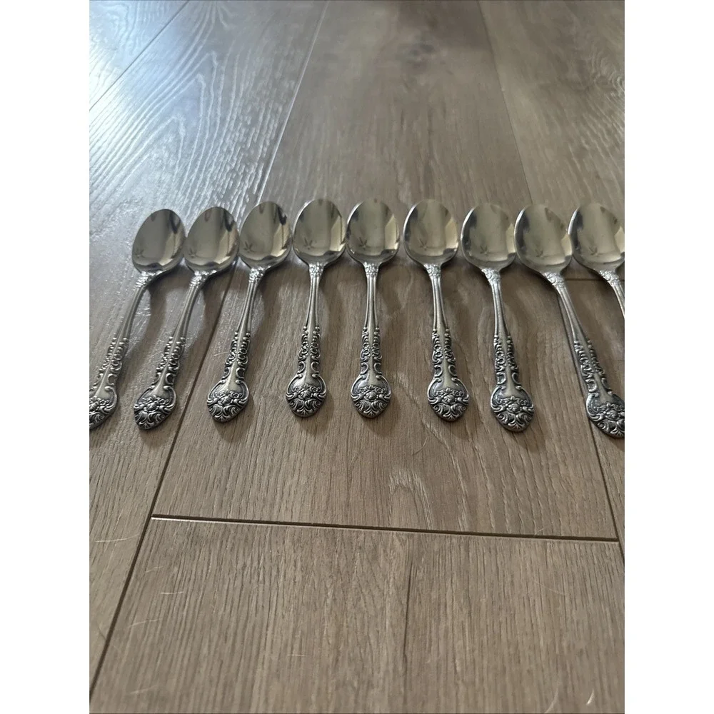 Sonora Stainless by National Stainless Spoon Japan‎ Teaspoon Tablespoon Lot Of 9